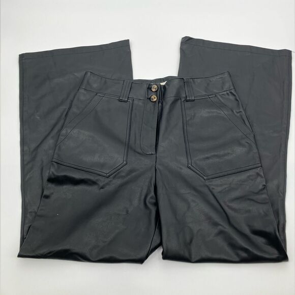 Anthropologie | The Junie High-Rise Flare Pants by Maeve: Faux-Leather Edition - Picture 5 of 8